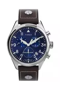 Timex Gents x Pan Am 42mm Leather Strap Watch TWG030000 - Picture 1 of 8