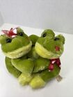 Dan Dee Collectors Choice Set (2) KISSING FROGS Plush Stuffed Animal Valentines