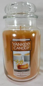 Yankee Candle PUMPKIN MAPLE CREME CARAMEL Large Jar 22 Oz Housewarmer New Wax - Picture 1 of 4