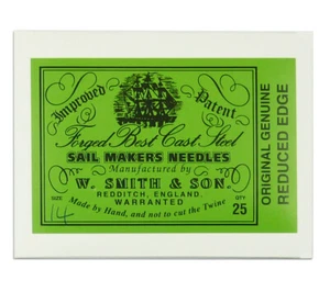 Wm Smith and Son No 14 Steel Sailmakers Needles 25pk Sail Survival Kit Bushcraft - Picture 1 of 2
