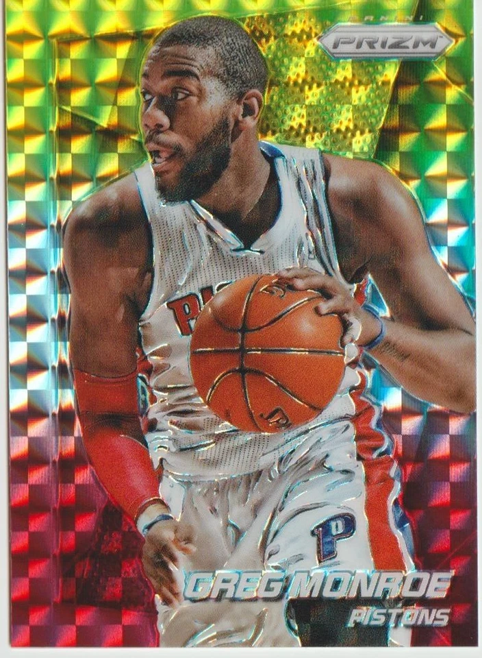 2014-15 Panini Prizm Greg Monroe Yellow Red Mosaic - Image 1 of 2