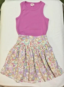 SEED Set of 2 items ~ Size 9 ~ Lilac singlet tank and 100% cotton floral skirt  - Picture 1 of 5