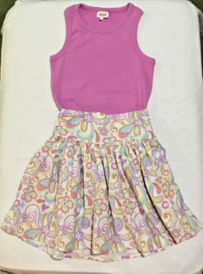 SEED Set of 2 items ~ Size 9 ~ Lilac singlet tank and 100% cotton floral skirt  - Image 1 of 4