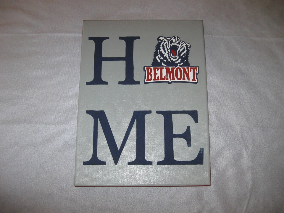 Lienzo arte de pared dormitorio Belmont University Bruins 12" por 9" NCAA Nashville TN Foto 1 de 4
