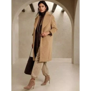 NWT Banana Republic Womens Petite Size Medium MP Classic Sunday Peacoat Coat NEW - Picture 1 of 6