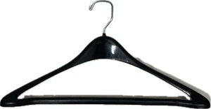 Heavy Duty Hangers Plastic Suit Black 17" Swivel for Retail Clothing Store - Picture 1 of 3