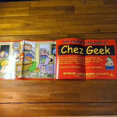 Póster promocional Steve Jackson Games Chez Geek 10 1/2" X 32 1/2" Foto 1 de 4