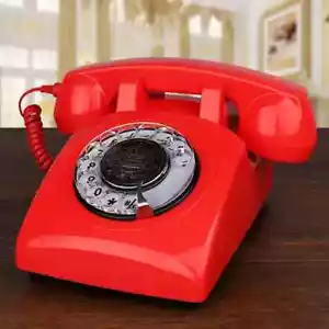 Corded Telephone, Rotary Dial Home Office Phones, Antique Vintage Telephone - Picture 1 of 22