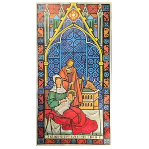 VTG 1950's American Greetings Christmas Holiday Store Door Poster Nativity READ! - Picture 1 of 9