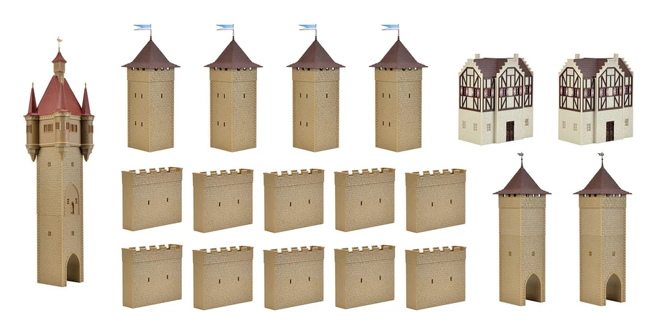 Vollmer 49910 H0 Burg mit Led-beleuchtung