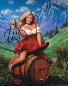 AMY SCHUMER REIMPRESIÓN 8X10 FOTO FIRMADA HOMBRE CUEVA REGALO DE NAVIDAD - Imagen 1 de 1
