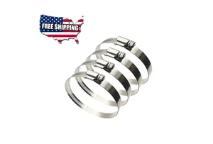 2.5" 304 Stainless Steel Hose Clamps 52mm-76mm (4Pcs) - Picture 1 of 10