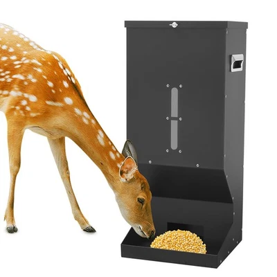 SGOLAN Deer Feeder 60 Pounds Capacities Galvanized Steel Hanging Gravity Deer Feeder