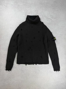 Vintage Stone Island Distressed Custom Knit Sweater Men's Size S Duties Paid USA - Picture 1 of 16