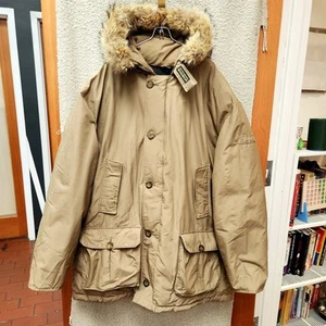 WOOLRICH John Rich & Bros Mens Arctic Coyote Fur Hood Down Coat 2XL - Picture 1 of 11