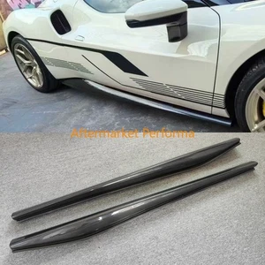 FITS FOR FERRARI 296 REAL CARBON FIBER SIDESKIRTS SIDE STEP EXTENSION COVER LIP - Picture 1 of 6