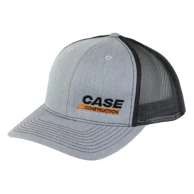 Gorra de camionero Richardson gris jaspeado Case Construction con parte posterior de malla negra 640554 Foto 1 de 2