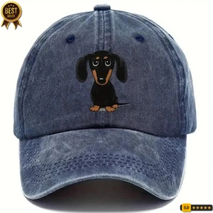 Dachshund Printed Washed Cap Baseball Snapback Hip Hop Adjustable Man Women Hat - Bild 1 von 11