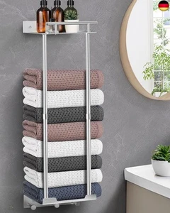 LIVEHITOP Handtuchregal, Ausziehbar Handtuchhalter Ohne Bohren 81CM Handtuch - Bild 1 von 6