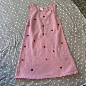 Gymboree Vintage 2009 Size 7 Kids Fall For Dots Purrfect Autumn Dress Knit Pink - Picture 1 of 6