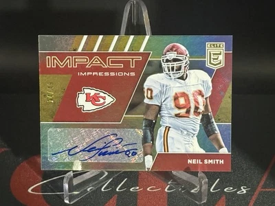 SP/49 2017 Donruss Elite Impact Impressions Auto 11-NS Neil Smith KC LEGEND Foto 1 de 4