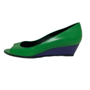 Auténticos zapatos de salón PIERRE HARDY - de cuero verde azul marino para mujer - Imagen 1 de 8