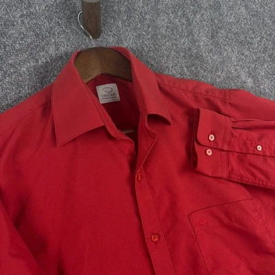 Oscar de la Renta Red Dress Shirt Mens 15 32/33 Long Sleeve Button Up - Image 1 of 4