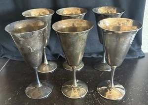 Juego de 6 F.B. "Copas de vino Rogers plateadas de 7,25"" de alto" - Imagen 1 de 5