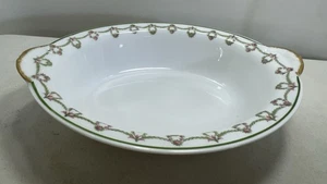 Antique Limoges France 10” Oval Serving Bowl Mermod Jacquard and King - Picture 1 of 8