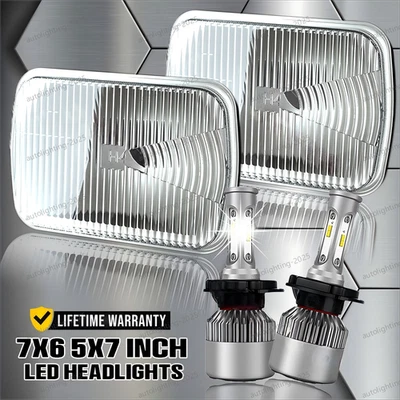 2 PIEZAS Faros Proyector LED Fit Oldsmobile Cutlass Supreme Omega 7x6”5x7 Alto/Bajo Foto 1 de 4