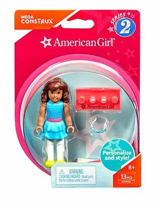  Mega Construx American Girl Collectible Blue Confetti Figure - Image 1 of 2