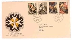 1987 St John Ambulance Stamps GB FDC with Insert & Edinburgh Postmark - Picture 1 of 3