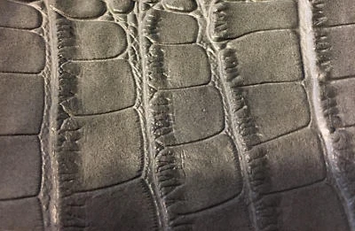 BIG NILE CROCODILE 3D Texture Faux Leather Upholstery Vinyl Fabric YARD - Image 1 of 4