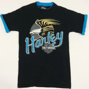 Vintage 1986 Harley Davidson Biker Colorado Springs Tee T Shirt Size S M - Picture 1 of 5