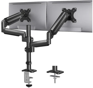 Dual Monitorhalterung bis zu 32 Zoll Bildschirme, höherer Monitorständer hält 19,8 Pfund... - Bild 1 von 7