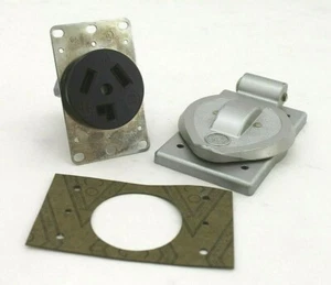 Arrow Hart 9344-FD Flush Power Outlet & Cast Plate NEMA 10-30 - Picture 1 of 11