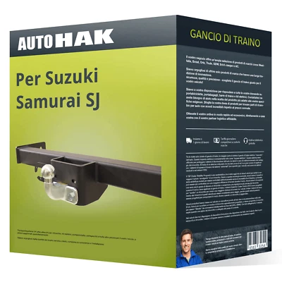 Gancio traino adatto per Suzuki Samurai SJ Tipo 410/413 fisso Auto Hak NUOVO