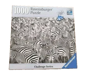 Ravensburger puzzle 1000 Pc Challenge Series Zebras 81 561 Sealed Jigsaw 2017 - Picture 1 of 5