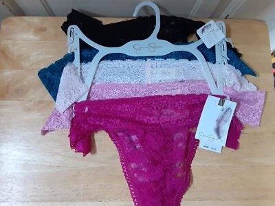 Jessica Simpson Mujer (Paquete de 5) Tanga Ultra Coqueta Talla XL NUEVO CON ETIQUETAS Foto 1 de 2