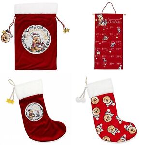 Disney Christmas Winnie The Pooh Stocking Gift Present Sack, Advent Calendar