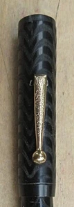 Vintage HARRIS Etched Black Fountain Pen - No Nib - Picture 1 of 7
