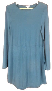 SC001487 J JILL Women's Wool Tunic Sweater Long Sleeve Solid Yale Blue Size S - Picture 1 of 9