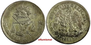 MESSICO Argento 1889 Go R 25 Centavos Guanajuato Zecca KM# 406,5 (19 090) - Foto 1 di 3