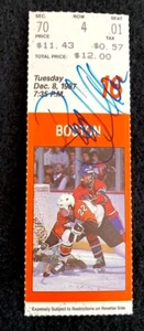 Tic Stub Signed COA by Ron Hextall Flyers 12/8/87 1st Goal ever in NHL - RARE - Picture 1 of 2