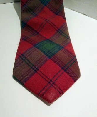 CHAPS By Ralph Lauren Men's Necktie Plaid Wool Tie Red Green Blue 54" x 3.5" - Изображение 1 из 4