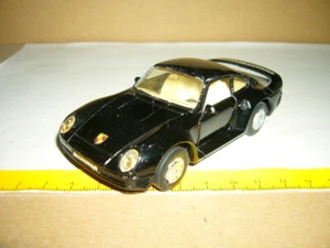 MC TOY Porsche 959, schwarz, mit Rückzieh-Motor, 1-36, 9-20 Zustand / Condition: - Picture 1 of 4