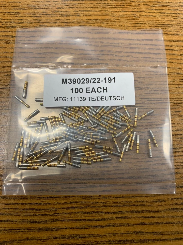 Lot of 100 Deutsch M39029/22-191 MIL-SPEC Socket Contact 22-26awg - Image 1 of 1