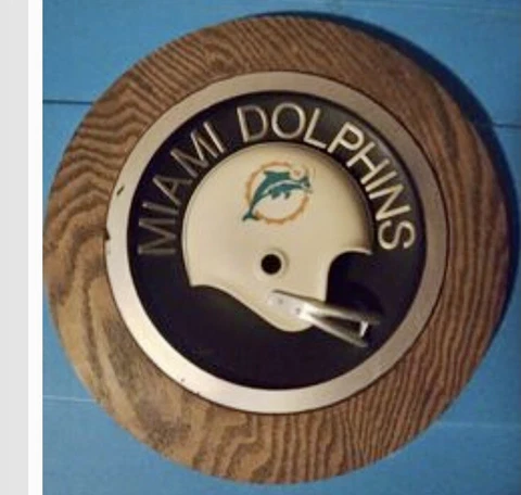 Vintage Miami Dolphins NFL Wall Plaque 1970s Perfect Season Shula Griese Czonka Cover