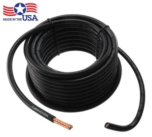RG8X Mini-RG8 50-Ohm Bare-Copper Made-in-The-USA Bulk Coax Cable, Black - Zdjęcie 1 z 2