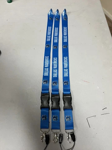 Dallas Mavericks Basketball NBA Lot Of 3 Lanyard Key Ring Keychain Safety Clip Cover